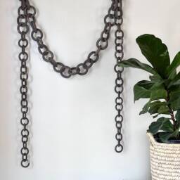 Made To Order - Ceramic Link Chain Wall Hanging, Stoneware Sculpture - thumbnail 2