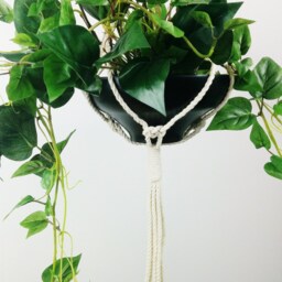 Macrame Plant Hanger Copper Accents, Indoor Outdoor Hanging Planterno Tariffs/Fees To Usa - thumbnail 4