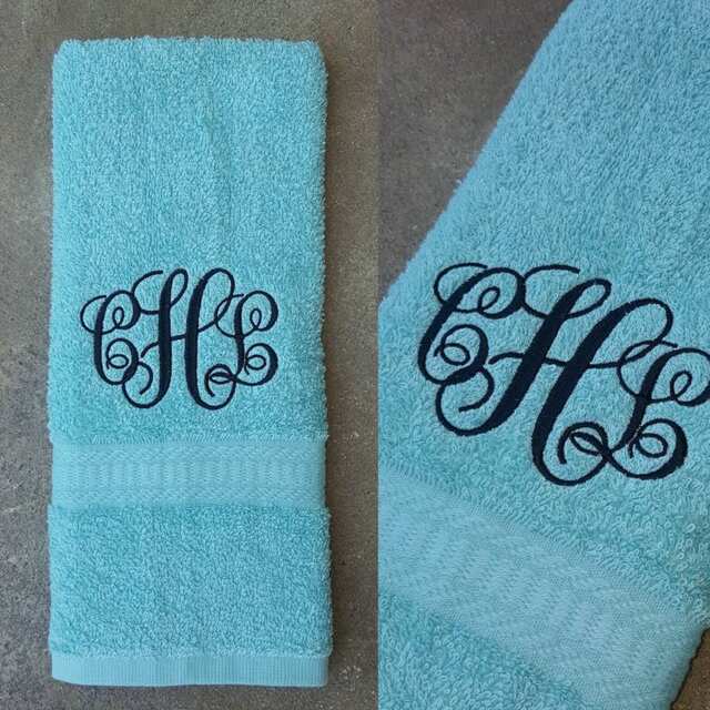 Vine Monogram Sweat Towel Personalized Gym Towel, Inspirational Gift - image 1