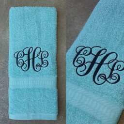 Vine Monogram Sweat Towel Personalized Gym Towel, Inspirational Gift - thumbnail 1
