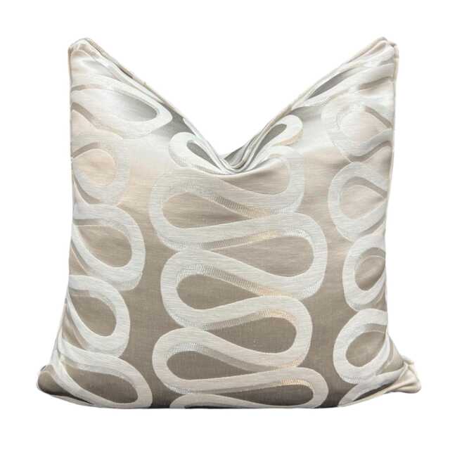 Luxury Designer 3D Silver Grey Contemporary Cushion Pillow Throw Sofa Cover - image 1