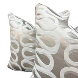Luxury Designer 3D Silver Grey Contemporary Cushion Pillow Throw Sofa Cover - thumbnail 3