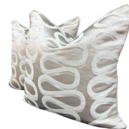 Luxury Designer 3D Silver Grey Contemporary Cushion Pillow Throw Sofa Cover - thumbnail 2
