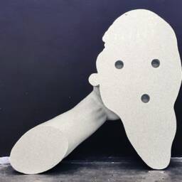 Abstract Sculpture, Surreal Art, Surrealism Wall Hanging, 3D Shocked Face Statue, Home Decor - thumbnail 2