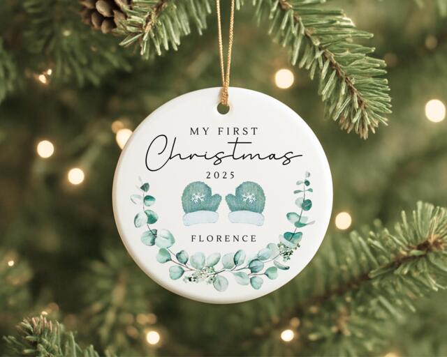 My First Christmas Ornament Personalised Baby Xmas Decoration 2025 Gift - image 1