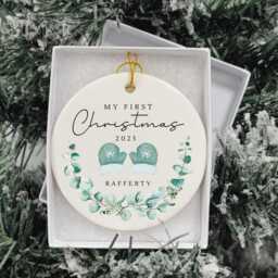My First Christmas Ornament Personalised Baby Xmas Decoration 2025 Gift - thumbnail 2