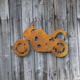 Kawasaki Z1000 Rusty Metal Motorcycle Wall Art, Steel Anniversary Gift - thumbnail 2