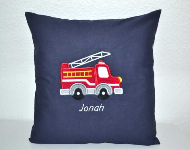 Fire Brigade Pillow 40 X cm, Fire Pillow, With & Name, Name Brigade, Birth - image 1