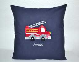 Fire Brigade Pillow 40 X cm, Fire Pillow, With & Name, Name Brigade, Birth - thumbnail 1