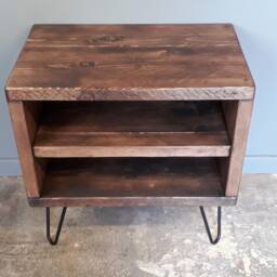 Reclaimed Wood Retro Tv Unit Hairpin Legs Media Console - thumbnail 3