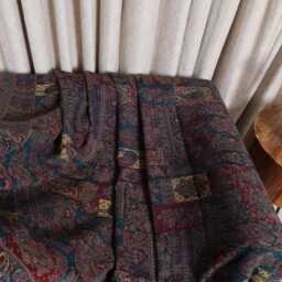 Luxury Boiled Pure Merino Wool Reversible Sofa Or Bed Throws For Ultimate Comfort & Style - Classic Indian Paisley in Multicolour - thumbnail 3