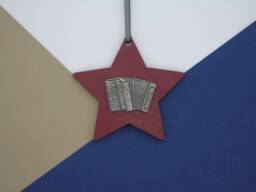 Piano Accordion Christmas Decoration - Ornament Music Gift Lover Charm - thumbnail 1