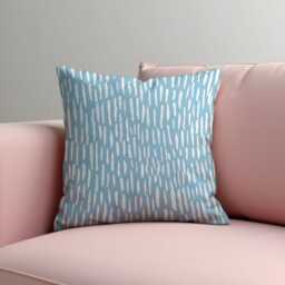 Blue Abstract Cushion Cover, Modern Scandinavian Pillow Case, Light White Throw Pillowcase, Minimalist Sofa Decor - thumbnail 4