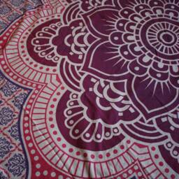Cotton Mandala Tapestry - Boho Wall Hanging, Beach Throw - 76 Inches - thumbnail 3