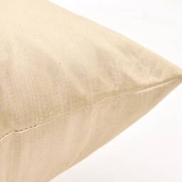 Handmade Ivory Ikat Pillow Cover, Silk Cotton Cushion - 20x20 - thumbnail 3