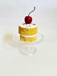Mini Fake Sponge Cake Kitchen Decor With Rainbow Sprinkles