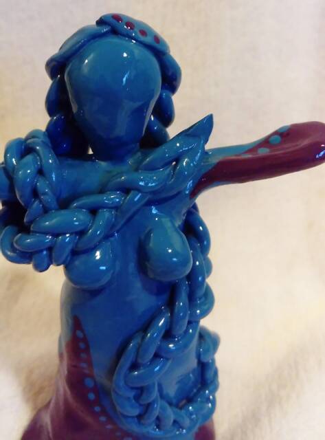 Blue & Purple River Maiden Goddess - image 1