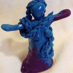 Blue & Purple River Maiden Goddess - thumbnail 3