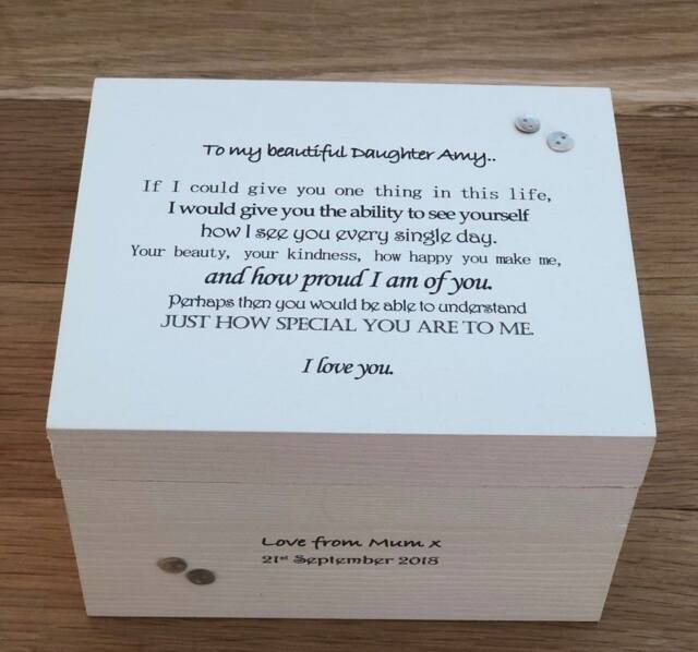 Shabby Personalised Chic Box Best Special Daughter Gift Trinket Jewellery Any Name.. Birthday Christmas - image 1