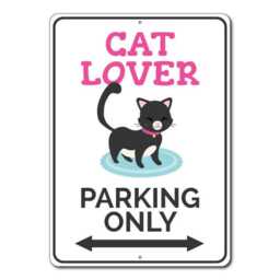 Cat Lover Parking Sign, Kitten Sign For Gift, Decor, Owner Kitty Wall Decor - Quality Aluminum Parkings - thumbnail 3