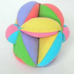 Large Baby Clutch Ball, Montessori Learning Toy, Amish Puzzle Toddlers Preschool Bright Primary Colors, Unisex Toy Ball - thumbnail 4