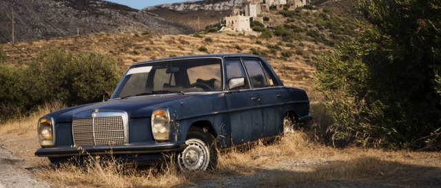 Abandoned Car Fine Art Print Mani, Greece - Vintage Automotive Photography - image 1