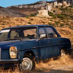 Abandoned Car Fine Art Print Mani, Greece - Vintage Automotive Photography - thumbnail 3