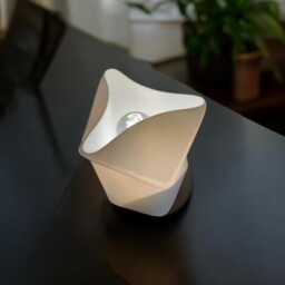 Origami Table Lamp - Modern Geometric Light Sculpture Desktop Bedside Accent Minimalist Paper-Inspired Design - thumbnail 2