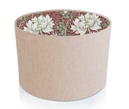 Handmade Cream Linen Drum Lampshade, Chrysanthemum Interior, UK