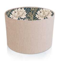 Handmade Cream Linen Drum Lampshade, Chrysanthemum Interior, UK - thumbnail 3