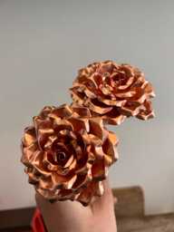 Handmade Copper Rose, Metal Anniversary Flower