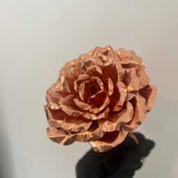 Handmade Copper Rose, Metal Anniversary Flower - thumbnail 2