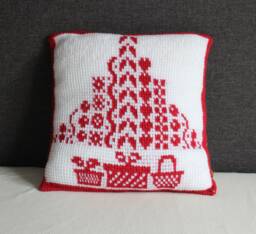 Christmas Knitted Pillow Cover Weihnachtskissenbezug 40x40 cm - thumbnail 1