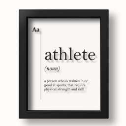 Transparent Athlete Definition Print Sports Fitness Gift Gym Decor Minimalist Wall Art Dictionary Scandinavian Professions - thumbnail 3