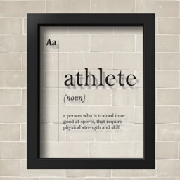 Transparent Athlete Definition Print Sports Fitness Gift Gym Decor Minimalist Wall Art Dictionary Scandinavian Professions - thumbnail 2