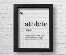 Transparent Athlete Definition Print Sports Fitness Gift Gym Decor Minimalist Wall Art Dictionary Scandinavian Professions - thumbnail 1