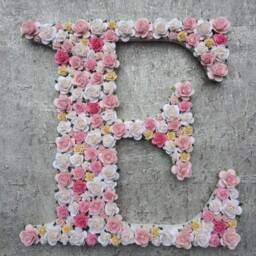 Letter For Wall Flower Letter Floral Initial Nursery Decor Name New Baby Gift Birthday Christmas - thumbnail 2