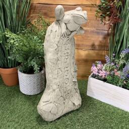 Stone Garden Large Welcome Frog Statue Ornament - thumbnail 3