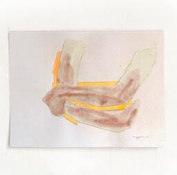 Close To Me - Original Drawing On Paper, Mothers Day Gift, Thankful Wall Art, Mom Love You Orange & Beige Artwork - thumbnail 1