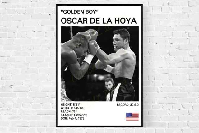 Oscar De La Hoya Boxing Poster Semi-Gloss Art Print - image 1
