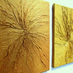 Textured Organic Art On Canvas - Maize Plant, 40x30 cm - thumbnail 3