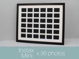 Instax Mini Multi Aperture Wooden Photo Frame. Holds Thirty-Six Instax Sized Photos. 40x50cm. Shows Only - Not Border - thumbnail 1