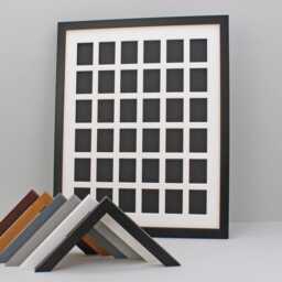 Instax Mini Multi Aperture Wooden Photo Frame. Holds Thirty-Six Instax Sized Photos. 40x50cm. Shows Only - Not Border - thumbnail 3