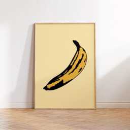 Banana Print Poster, Living Room Wall Print, Bedroom Decor, Typography Art Dopamine Portrait Art, Kitchen Foodie - thumbnail 1