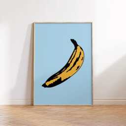 Banana Print Poster, Living Room Wall Print, Bedroom Decor, Typography Art Dopamine Portrait Art, Kitchen Foodie - thumbnail 2