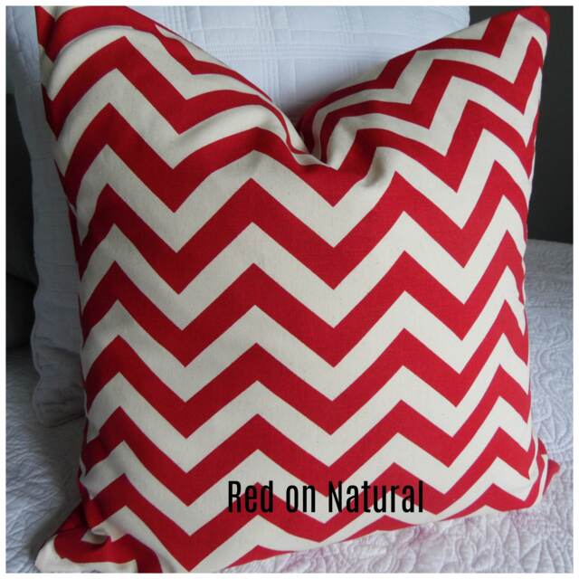 2 Pattern Color Choices.lipstick Red Chevron.pillow Cover.slipcover.toss Pillows.lumbar Pillows.holiday.farmhouse.independence Day.4Th July - image 1