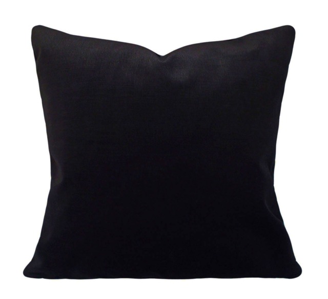 Black Velvet Pillow Cover Plush Upholstery Fabric, Throw