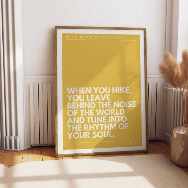 Minimalist Hiking Quote Print Nature Typography Wall Art - image 1