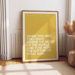 Minimalist Hiking Quote Print Nature Typography Wall Art - thumbnail 1