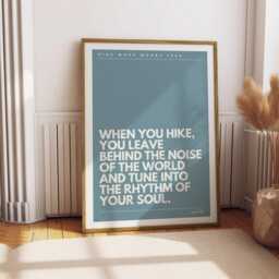 Minimalist Hiking Quote Print Nature Typography Wall Art - thumbnail 2